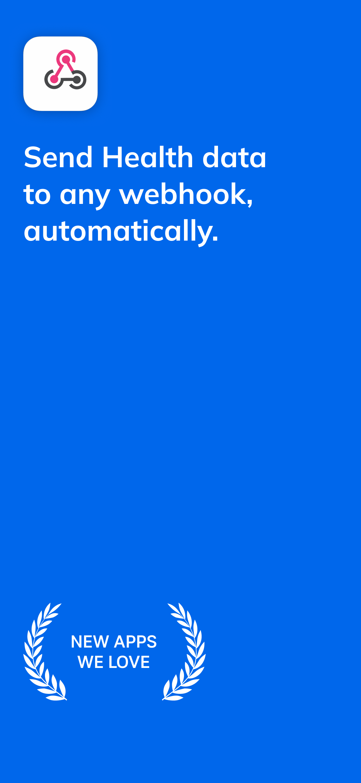 Health Webhook iOS screenshot 1