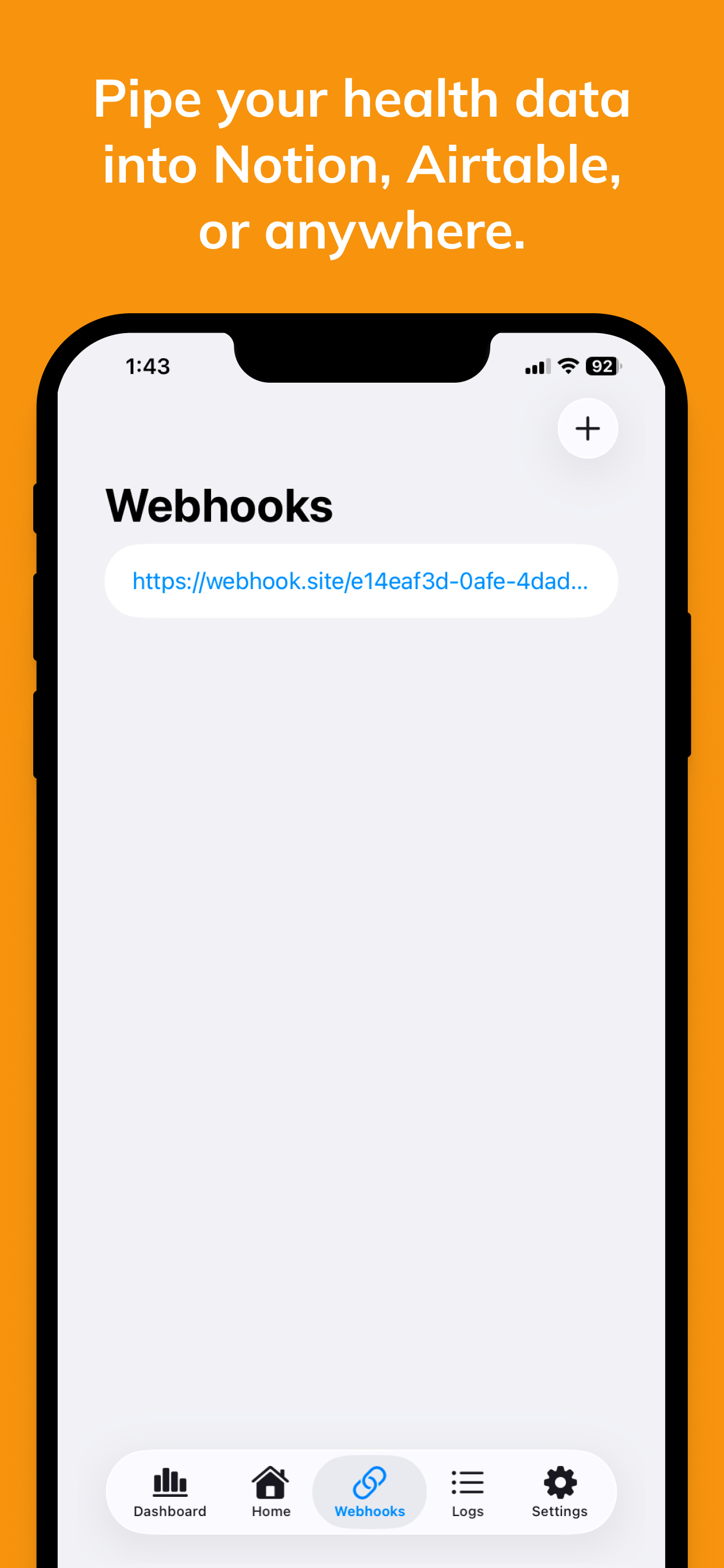 Health Webhook iOS screenshot 4